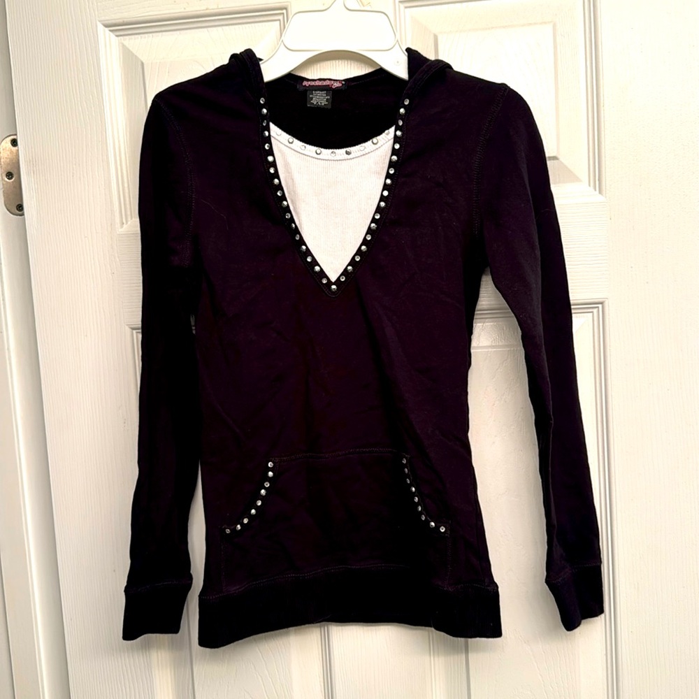 Girls Black Tunic Top